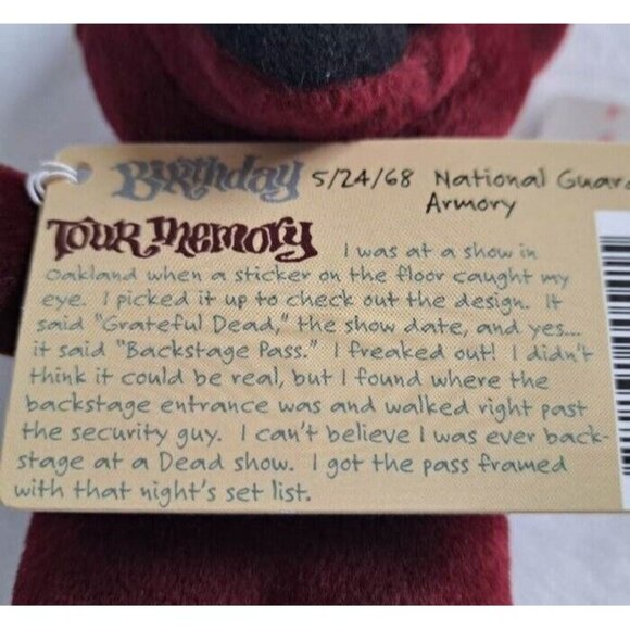 All Access Bear Grateful Dead Beanie Limited Edition Plush Doll Collectible NWT - Picture 4 of 4